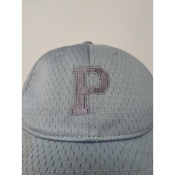 Youth Boys Strapback Cap Embroidered P Gray Port Authority Hat - Picture 3 of 10